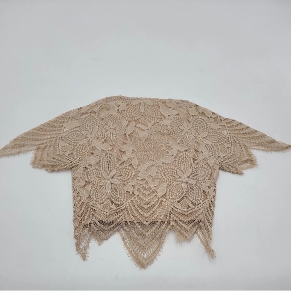 🍋 For Love & Lemons   Luna Lace Crop Top Pink Guava Size Small - Picture 1 of 7